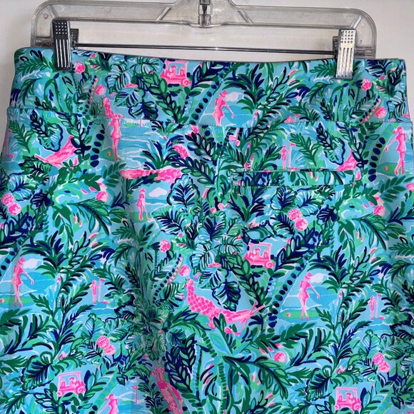 Lilly Pulitzer Maryana Skort 10 Leaves Female Golfer Clubs Green Bright Pink - Picture 8 of 12